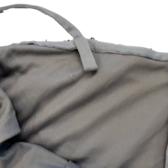 ADRIANNA PAPELL Womens Size 8 Blouson Cocktail Dress BEADED Grey Short PARTY - Picture 5 of 14